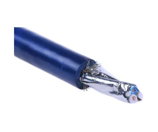 63-7797-76　Alpha Wire Foil/Braid Shield Blue Twinaxial Cable, 8.23mm OD 30m Reel, Alpha Essentials　6450 BL005