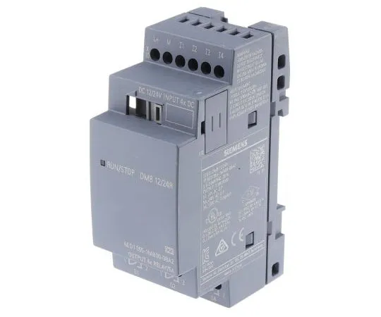 63-8030-95　Siemens LOGO! 8 Expansion Module, 12 → 24 V dc Relay, 4 x Input, 4 x Output Without Display　6ED1055-1MB00-0BA2