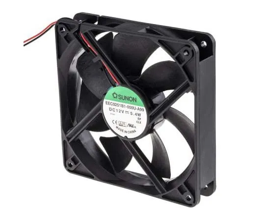 63-7809-44　Sunon EE Series Axial Fan, 120 x 120 x 25mm, 184m³/h, 5.4W, 12 V dc　EEC0251B1-000U-A99