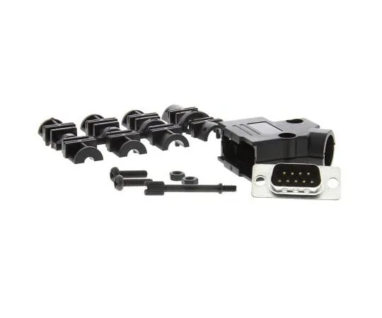 63-7980-21　MHD45PPK Series, 45 ° 9 Way D-Sub Plug Connector Kit With Hood and Inserts　MHD45PPK9-DB9P-K