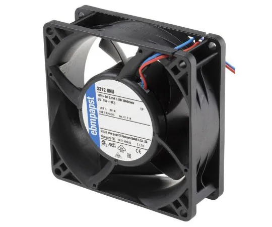 63-8052-66　ebm-papst 3300N Series Axial Fan, 92 x 92 x 32mm, 80m³/h, 1.8W, 12 V dc, IP68　3312NNU