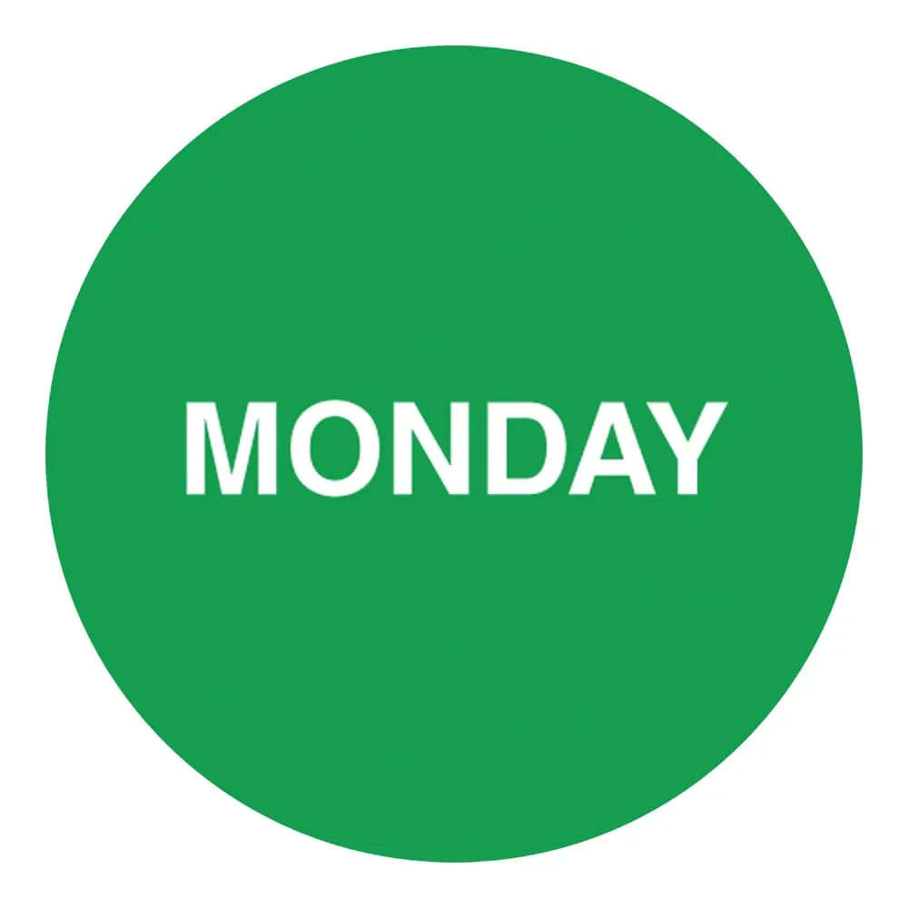 4-4748-01　［Discontinued］Weekly label  38 mm/English MON 500 sheets　LDT320MD