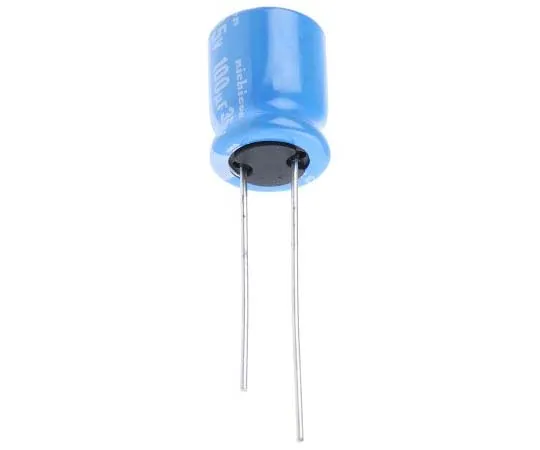 63-7814-66　Nichicon 100μF 35V dc Aluminium Electrolytic Capacitor, Through Hole 10 x 12.5mm +125°C 10mm 5mm　UBT1V101MPD8