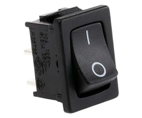 63-7751-03　TE Connectivity Single Pole Single Throw (SPST), Latching Rocker Switch Panel Mount　PRASA1-16F-BB0BW