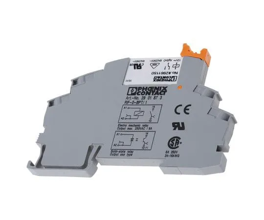 63-7991-84　Phoenix ContactRIF-0-RPT-12DC/ 1 SPNO Non-Latching Relay DIN Rail, 12V dc Coil, 6A　2903362