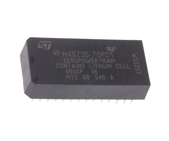 63-8013-10　STMicroelectronics M48Z35-70PC1 NVRAM, 256kbit, 5ns 28-Pin PCDIP　M48Z35-70PC1