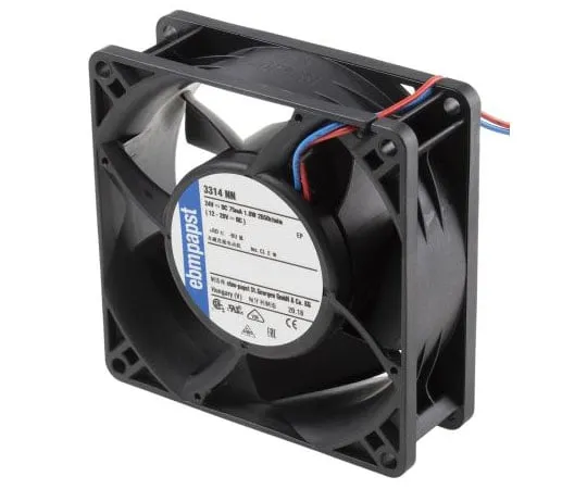 63-8052-64　ebm-papst 3300N Series Axial Fan, 92 x 92 x 32mm, 80m³/h, 1.8W, 24 V dc　3314NN