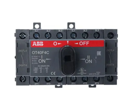63-7965-04　4 Pole DIN Rail Non F***d Isolator Switch, 4NO, 40 A　OT40F4C  1SCA104934R1001