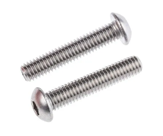 63-7997-32　RS M6 x 30mm Hex Socket Button Screw Plain Stainless Steel　797-6106