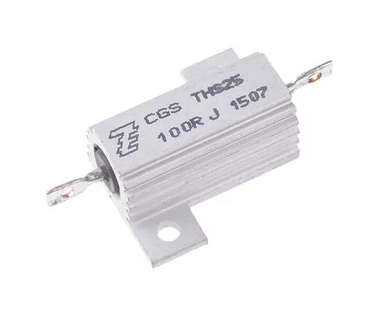63-7804-97　TE Connectivity THS25 Series Aluminium Ho***d Solder Lug Wire Wound Panel Mount Resistor, 100Ω ±5% 25W　THS25100RJ
