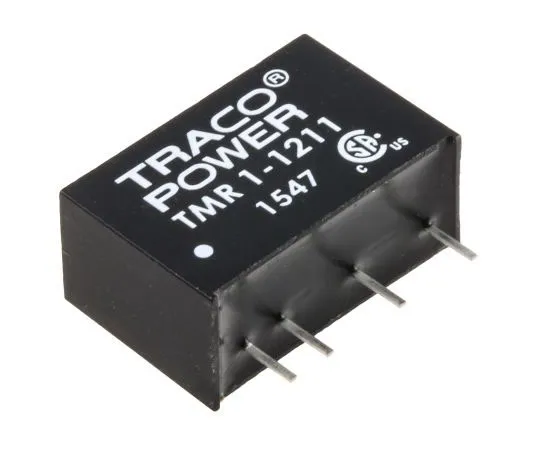 63-7970-29　TRACOPOWER TMR 1 1W Isolated DC-DC Converter Through Hole, Voltage in 9 → 18 V dc, Voltage out 5V dc　TMR 1-1211