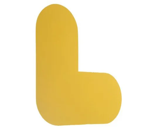 63-8050-33　RS PRO 10 x L Shaped Floor Sign Floor Sign, Yellow Self-Adhesive PVC　873-5912