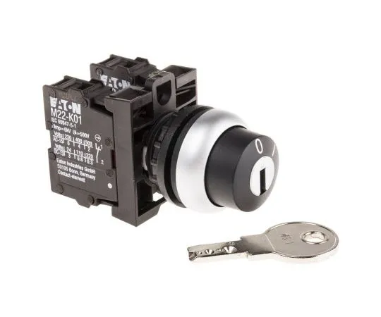 63-8012-42　Eaton M22-WRS/K11, 2 Position NO/NC Key Switch　216517 & M22-WRS/K11