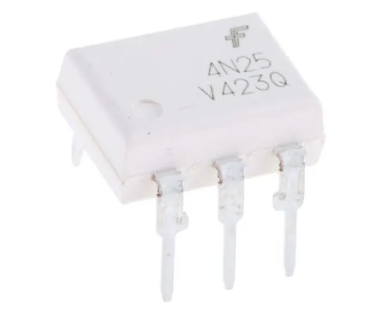 63-8006-32　ON Semiconductor, 4N25VM DC Input Transistor Output Optocoupler, Through Hole, 6-Pin DIP　4N25VM