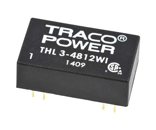 63-7773-11　TRACOPOWER THL 3WI 3W Isolated DC-DC Converter Through Hole, Voltage in 18 → 75 V dc, Voltage out 12V dc　THL 3-4812WI