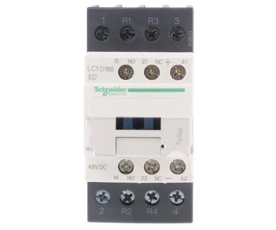 63-7791-42　Schneider Electric 4 Pole Contactor, 32 A, 48 V dc Coil, TeSys D, 2NO/2NC　LC1D188ED