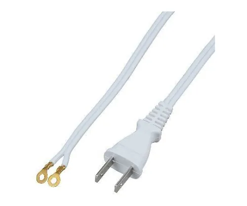 61-9087-96　［Discontinued］AC Cord with Plug with Round Shaped Terminal 2m White　MHC02W