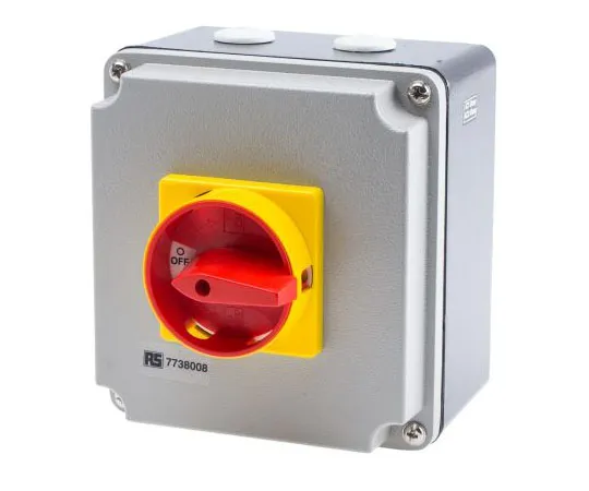 63-7962-91　4 Pole Panel Mount Non F***d Isolator Switch, 63 A, 30 kW, IP65　773-8008