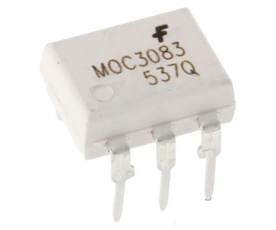 63-7781-26　ON Semiconductor, MOC3083M DC Input Triac Output Optocoupler, Through Hole, 6-Pin DIP　MOC3083M