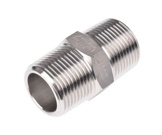 63-8031-60　RS PRO Stainless Steel Hexagon Straight Nipple Joint 1in R(T) Male x 1in R(T) Male 2.36in　826-7065