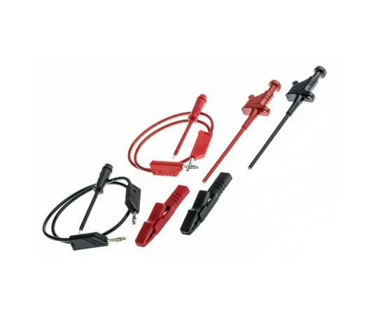 63-7979-70　Hirschmann Test Lead Kit With Clamp Style Test Probe, Crocodile Clip, Measuring Lead, Stainless Steel Tipped Test Probe　932794001