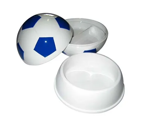 61-6836-59　［Discontinued］Children's Lunch Plate Soccer Ball Large (w/Partition) YB-SRLB Blue　5049100
