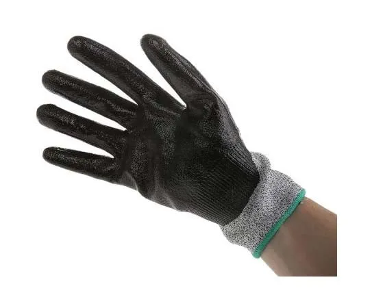 63-7811-88　BM Polyco Matrix String Knit Nitrile-Coated Cut Resistant Gloves, size 8, Black　GH37008