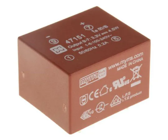 63-7990-13　1 Output 5W SMPS Transformer, 85 → 265 V ac, 85 → 370 V dc, 3.3V dc　47151