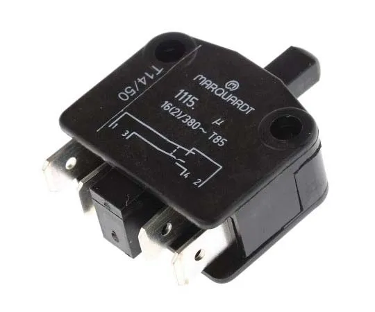 63-7785-98　Single Pole Double Throw (SPDT) Door Interlock Push Button Switch, 16 A @ 250 V ac　1115.0101