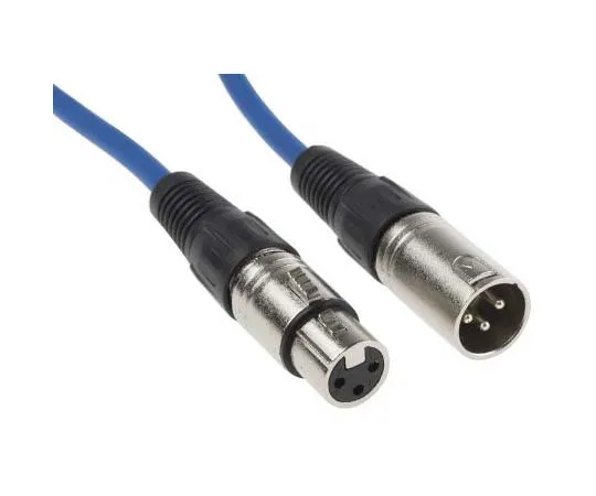 63-7788-52　RS XLR Cable Assembly 10m Blue Female XLR to Male XLR　742-4526