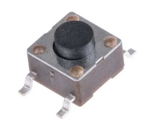 63-7751-26　Black Button Tactile Switch, Single Pole Single Throw (SPST) 50 mA @ 24 V dc 1.4mm　FSM4JSMATR
