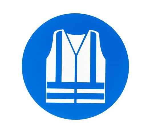 63-8018-85　RS PRO Plastic Mandatory High Visibility Clothing Sign with Pictogram Only, 200 x 200mm　813-4603