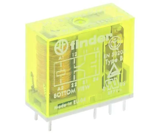63-7774-01　Finder50 Series DPDT Non-Latching Relay PCB Mount, 5V dc Coil, 15A　50.12.9.005.5000