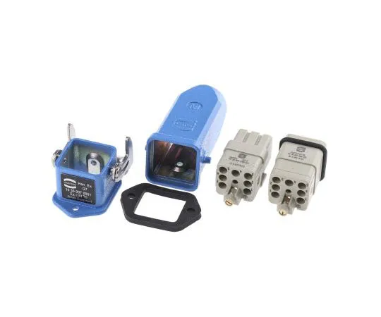 63-8023-73　Han Ex Series 7 Way Male/Female Connector Kit, includes Hood, Housing, Insert　10 36 007 0001