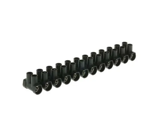 63-7748-31　CAMDENBOSS CTSOS434/12BK Terminal Strip, Straight, 12way M3.5, 2 Row, 57A, 450 V ac, length 142mm, Black　CTSOS434/12BK