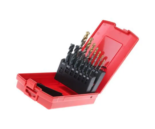 63-7981-63　Dormer 14 Piece HSS-E, HSS-TiN Tap & Drill Set　L113204