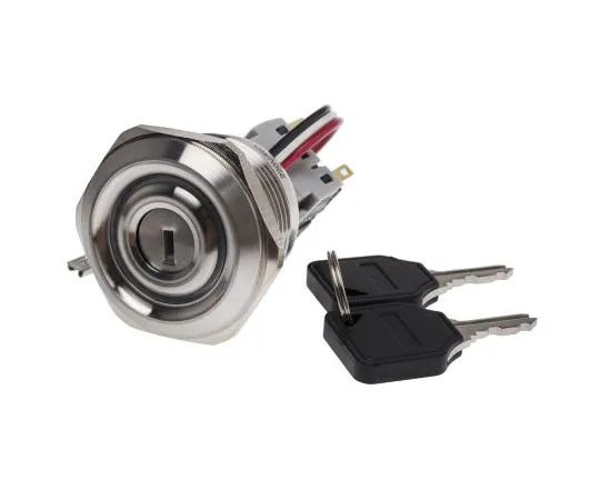 63-8053-76　IP40 Key Switch, Double Pole Double Throw (DPDT), 5 A 2-Way, -20 → +55°C　877-1924
