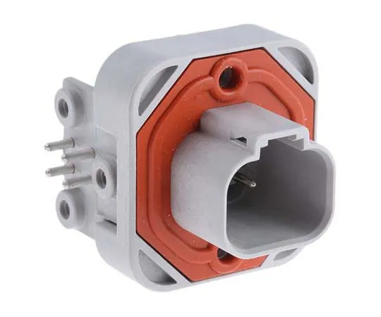 63-7762-29　Deutsch DT13, 4 Way, 2 Row, Right Angle PCB Header　DT13-4P