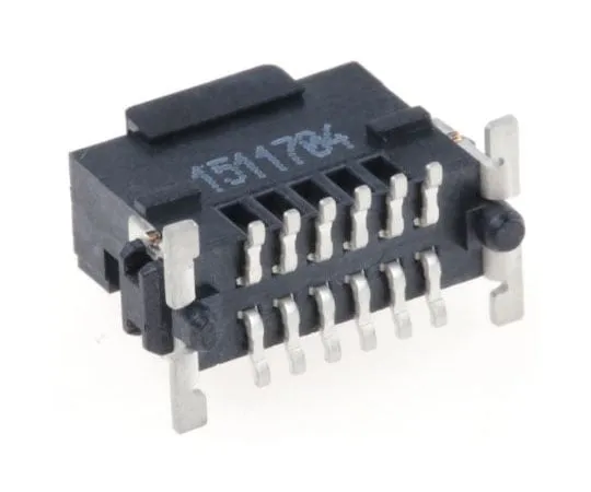 63-7952-89　ERNI SMC, 12 Way, 2 Row, Vertical PCB Header　244854