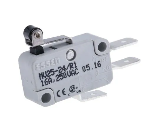 63-8003-87　SPDT Short Roller Lever Microswitch, 16 A @ 250 V ac　804-6212