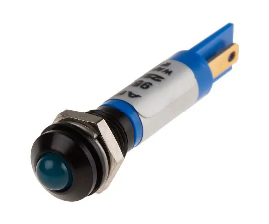 63-8040-55　RS PRO Blue Indicator, 220 V ac, 8mm Mounting Hole Size, Solder Lug Termination, IP67　846-2850