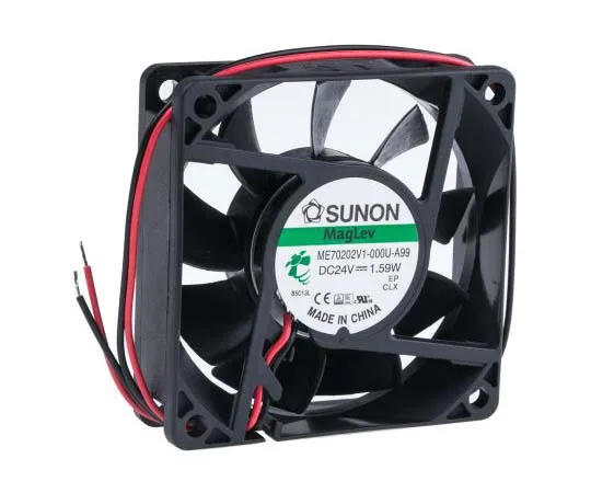 63-7809-48　Sunon ME Series Axial Fan, 70 x 70 x 20mm, 49.3m³/h, 1.59W, 24 V dc　ME70202V1-000U-A99