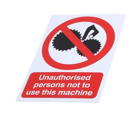 63-7815-75　PP Rigid Plastic Keep Out Prohibition Sign,Unauthorised Persons Not To Use-Text, English　763-1777