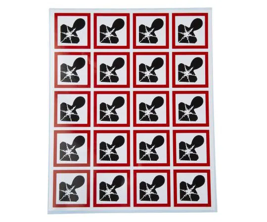 63-8024-62　RS PRO 20 x Health Hazard Label, Black, Red, White Self-Adhesive Gloss Polymeric Vinyl　818-7736