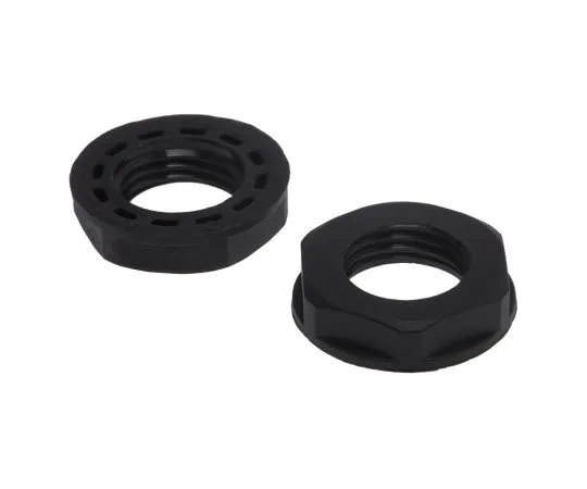 63-8029-05　RS PRO Black Nylon 66 Cable Gland Locknut, PG7 Thread, IP68　822-9713