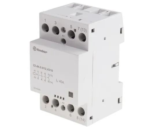 63-8000-01　Finder22 Series 4NO Non-Latching Relay DIN Rail, 12V ac/dc Coil, 63A　22.64.0.012.4310