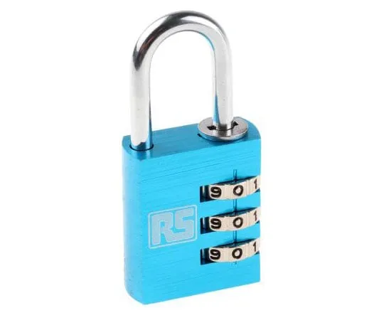 63-7970-82　RS PRO 30mm Aluminium Combination Padlock　781-6048