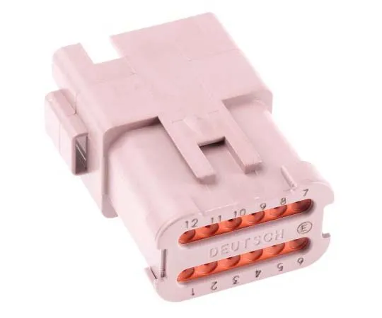 63-7762-19　Deutsch DT Series, 2 Row 12 Way Socket Connector, with Crimp Termination Method　DT0412PD-CE07