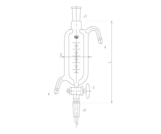 62-2109-67　［Discontinued］Double Tube Separable Glasscock　3604-1000-4L