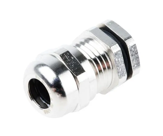 63-8035-50　RS M12 Cable Gland With Locknut, Nickel Plated Brass, IP68　831-9012